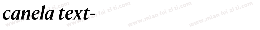 canela text字体转换